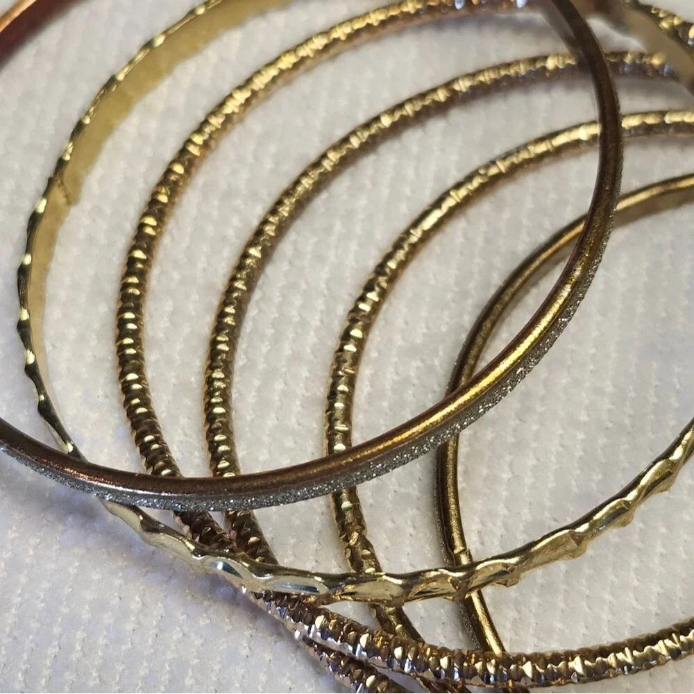 Elegant Gold Bangle Set Of 6